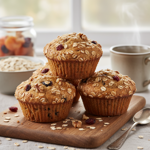 Hearty Rolled Oats Breakfast Muffins recipe