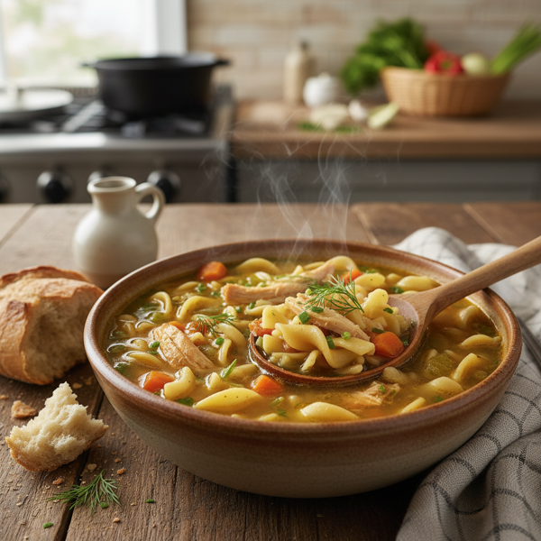 Hearty Rotisserie Chicken Noodle Soup recipe