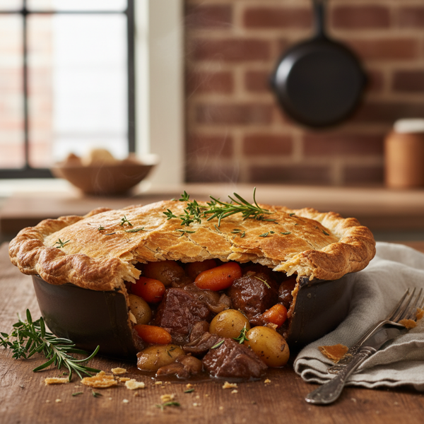 Hearty Rustic Beef Pot Pie recipe