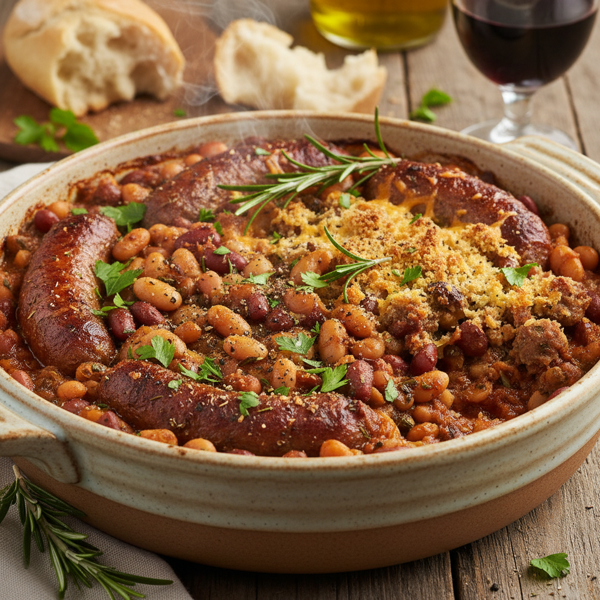 Hearty Sausage and Bean Bake recipe