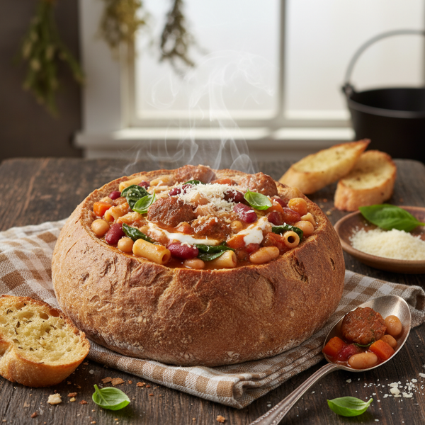 Hearty Sausage and Bean Pasta Fagioli recipe