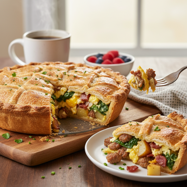 Hearty Savory Brunch Pie recipe