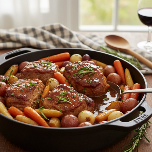 Hearty Savory Pork Pot Roast with Veggies recipe
