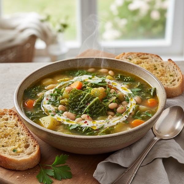 Hearty Savoy Cabbage & Herb Soup recipe