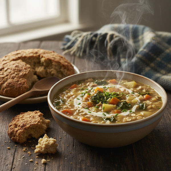 Hearty Scottish Oaty Vegetable Soup recipe