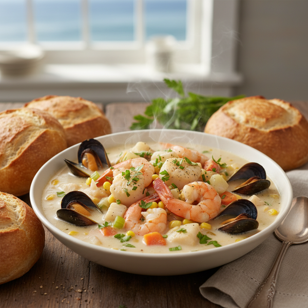 Hearty Seafood Medley Chowder recipe