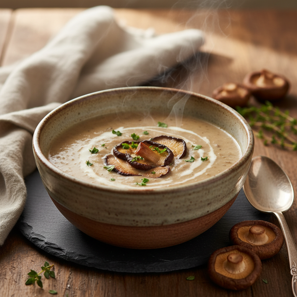Hearty Shiitake Mushroom Cream Soup recipe