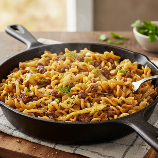 Hearty Skillet Cabbage and Noodles recipe
