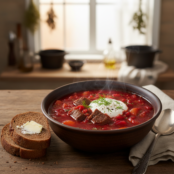 Hearty Slow-Cooked Borscht recipe