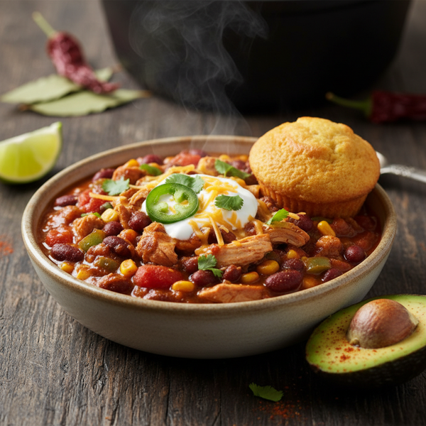 Hearty Slow-Cooked Chicken Chili Delight recipe