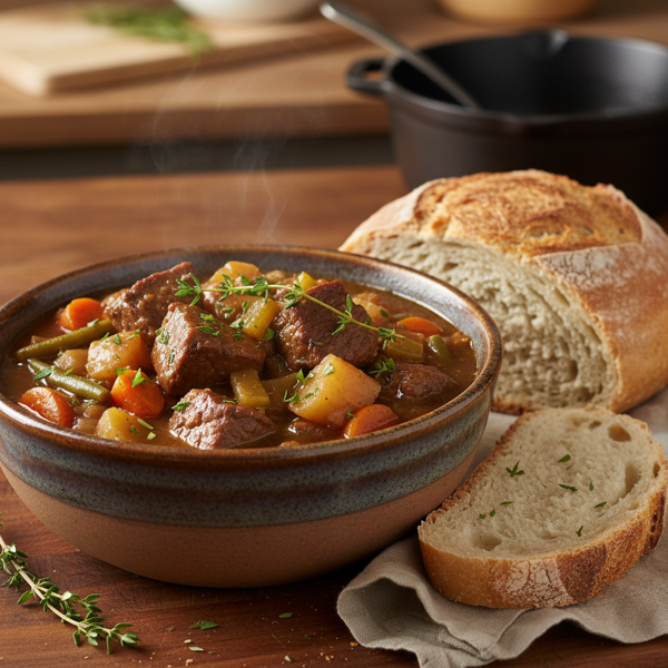 Hearty Slow Cooker Beef and Veggie Stew recipe