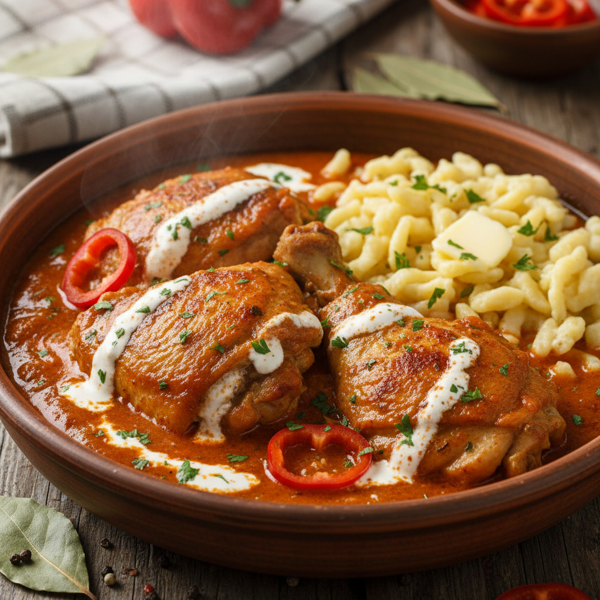 Hearty Slow Cooker Chicken Paprikash with Creamy Sauce recipe