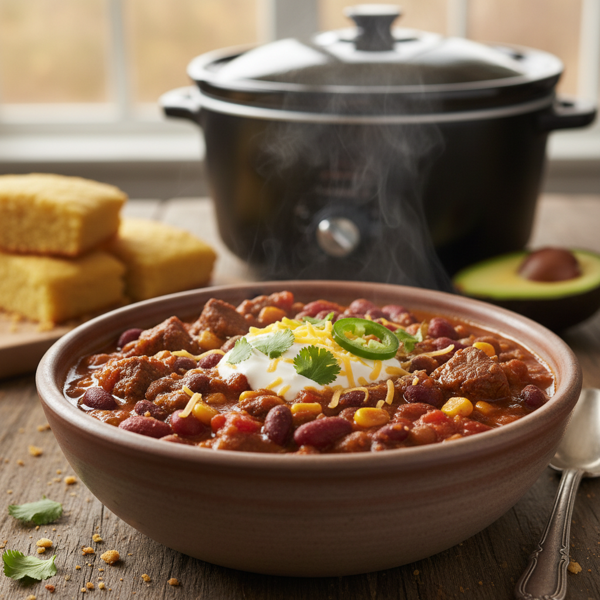 Hearty Slow Cooker Chili Delight recipe