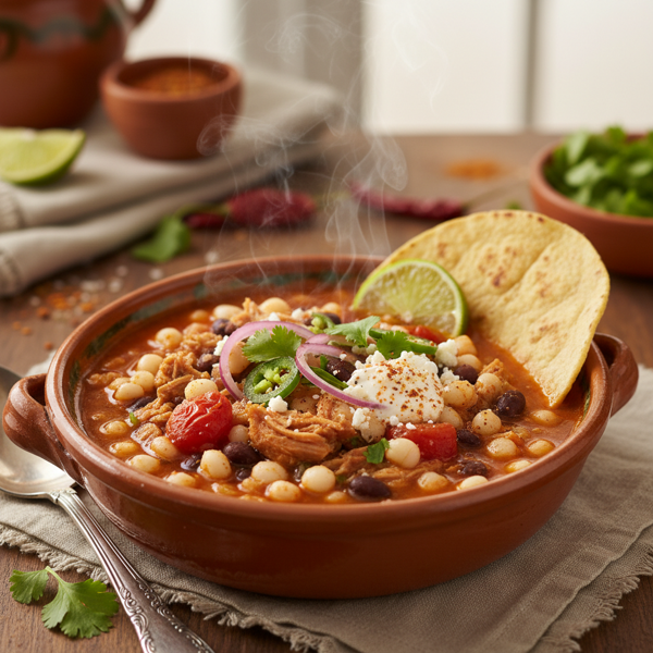 Hearty Slow Cooker Mexican Hominy Stew recipe
