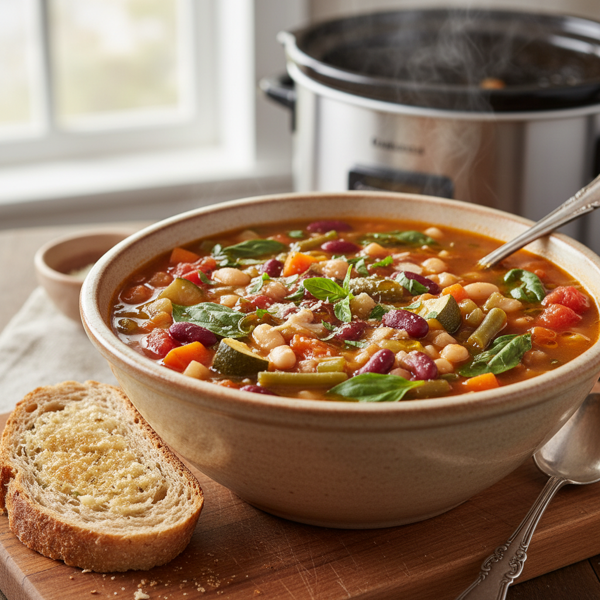 Hearty Slow Cooker Minestrone Delight recipe