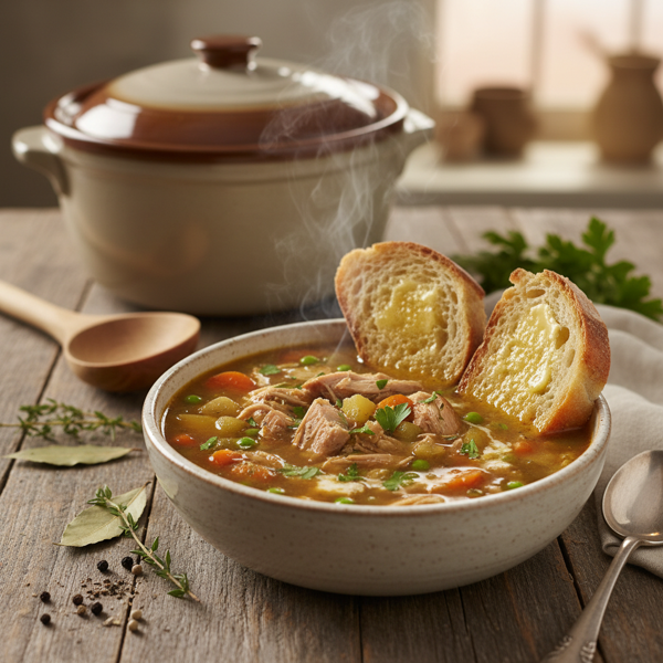 Hearty Slow Cooker Turkey Soup recipe
