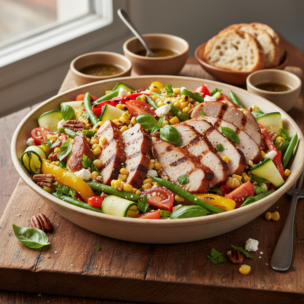 Hearty Smoked Turkey and Summer Vegetable Salad recipe