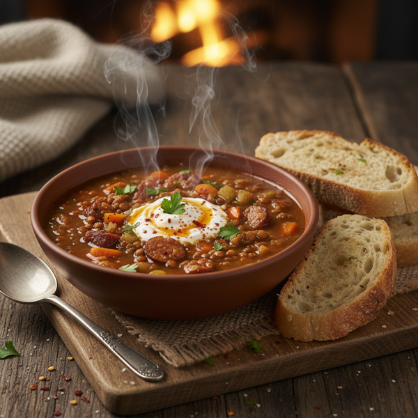 Hearty Smoky Lentil Soup recipe
