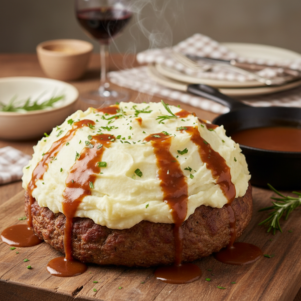 Hearty Snow-Capped Meatloaf recipe
