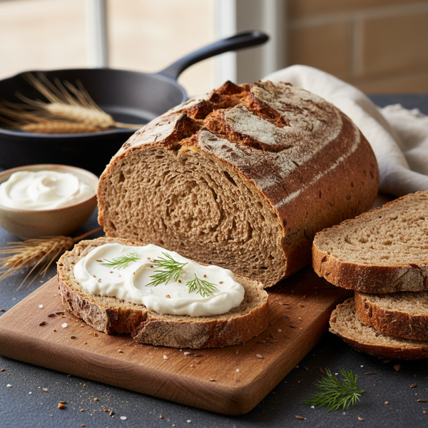 Hearty Sour Cream Rye Bread recipe