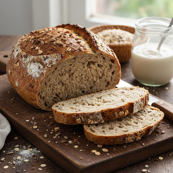 Hearty Sourdough Grain & Seed Bread recipe