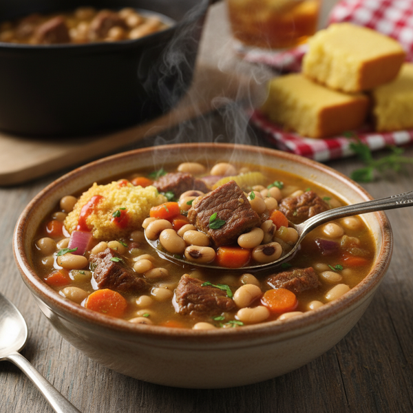 Hearty Southern Black-eyed Pea Beef Soup recipe