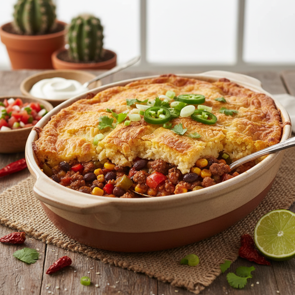 Hearty Southwestern Tamale Pie Casserole recipe