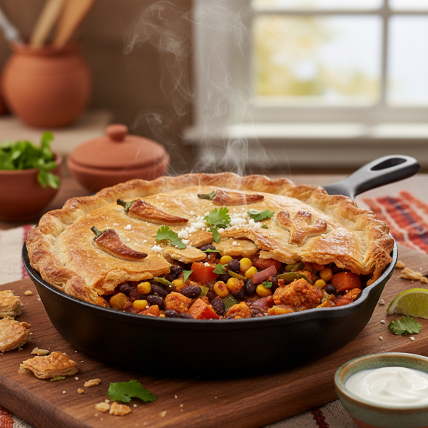 Hearty Southwestern Vegetarian Pot Pie recipe
