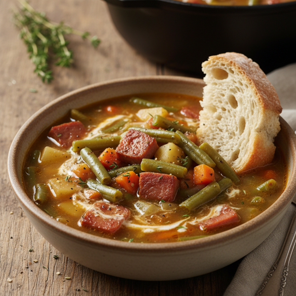 Hearty Spam and Green Bean Stew recipe