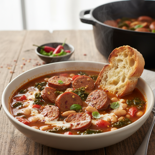 Hearty Spicy Italian Sausage Soup recipe