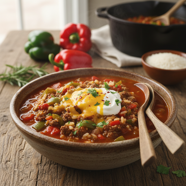 Hearty Stuffed Pepper Soup recipe