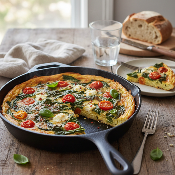Hearty Swiss Chard and Tomato Frittata recipe