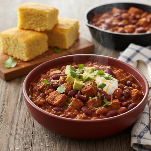 Hearty Tofu and Bean Chili recipe