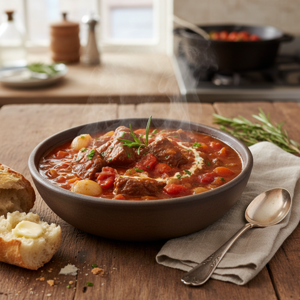 Hearty Tomato Beef Stew recipe