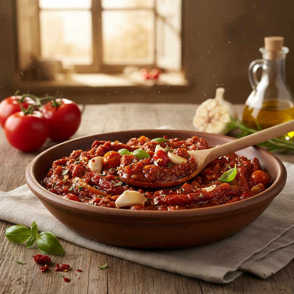 Hearty Tomato Garlic Salad Dressing recipe