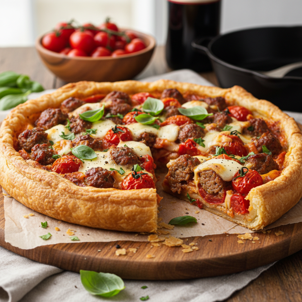 Hearty Tomato and Italian Sausage Tart recipe