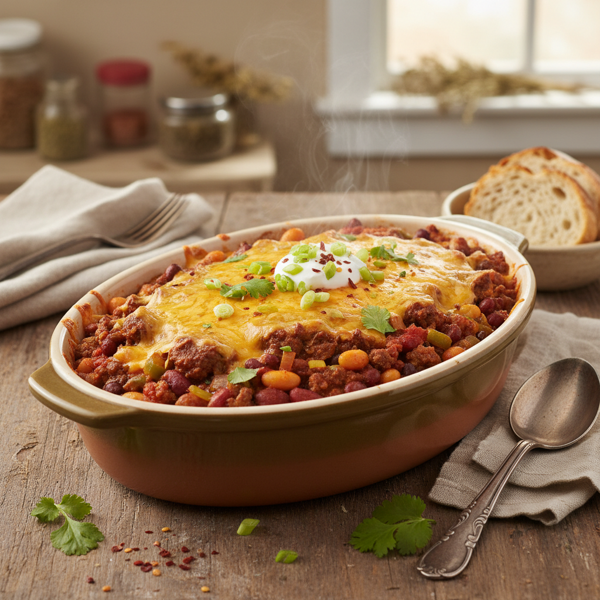 Hearty Triple Bean and Beef Bake recipe