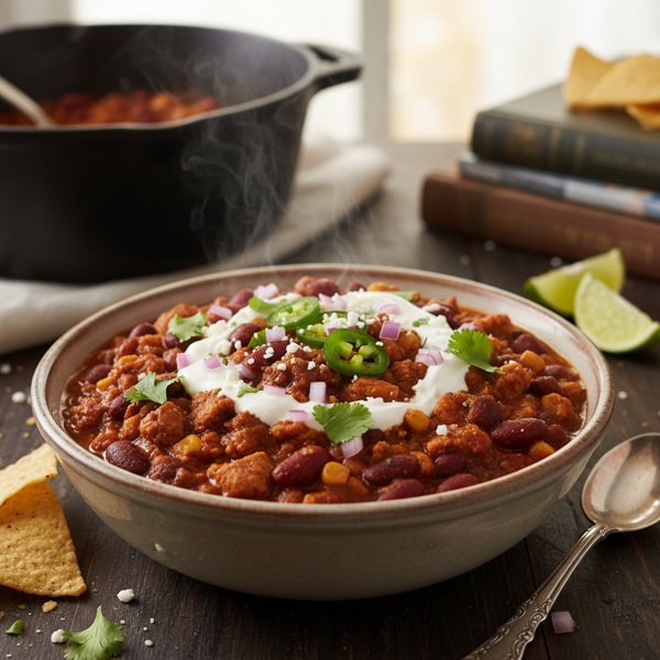 Hearty Turkey and Bean Chili Delight recipe