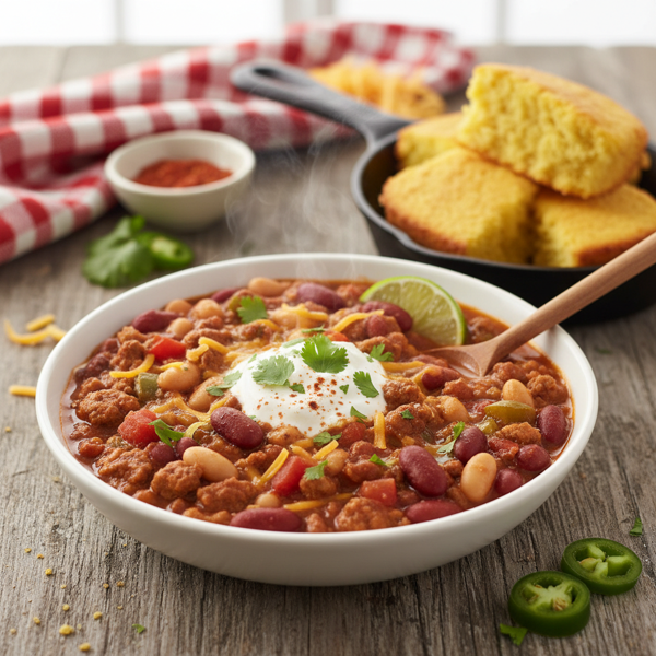 Hearty Turkey and Two Beans Chili recipe