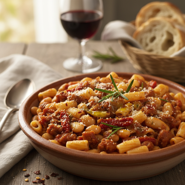 Hearty Tuscan Bean & Pasta Medley recipe
