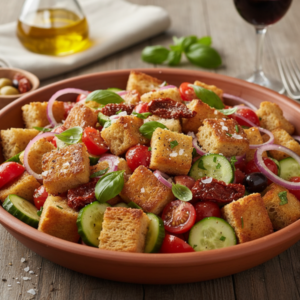 Hearty Tuscan Croûton Salad recipe