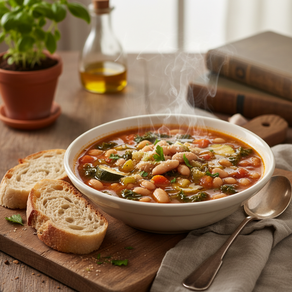 Hearty Tuscan White Bean & Vegetable Soup recipe