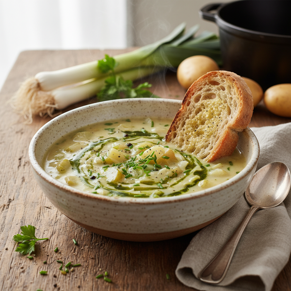 Hearty Vegan Leek & Potato Soup recipe