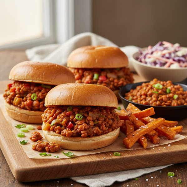Hearty Vegan Lentil Sloppy Joes recipe