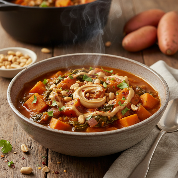 Hearty Vegan Sweet Potato & Peanut Stew recipe