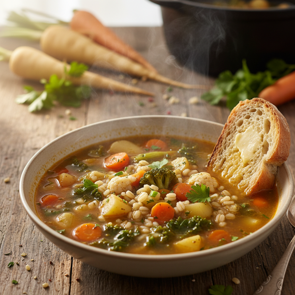 Hearty Vegetable Barley Broth recipe