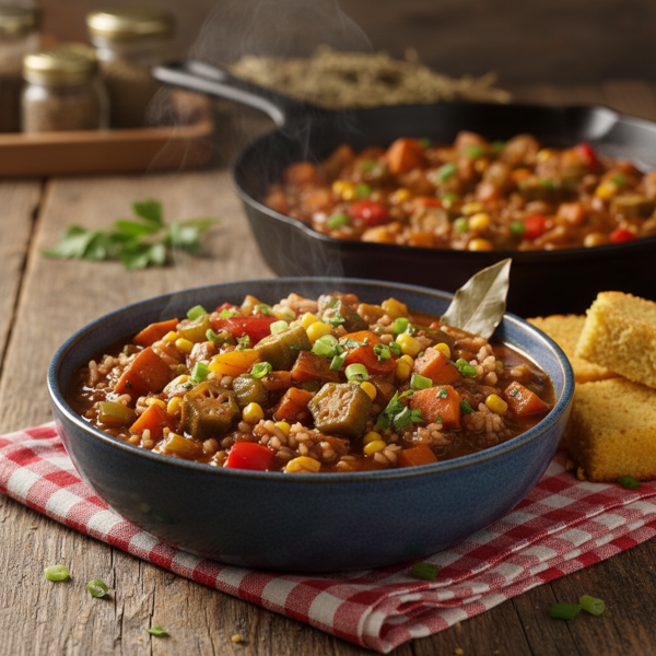 Hearty Vegetable Gumbo Delight recipe