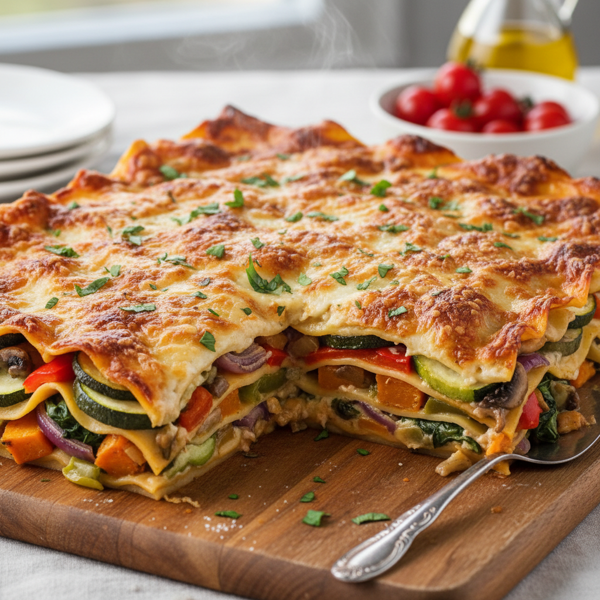 Hearty Vegetable Lasagna Delight recipe