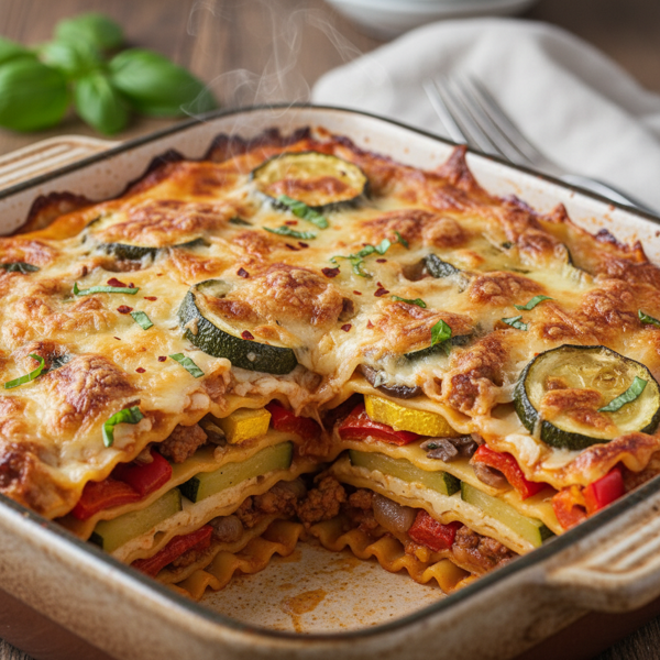 Hearty Vegetable Layered Pasta Bake recipe