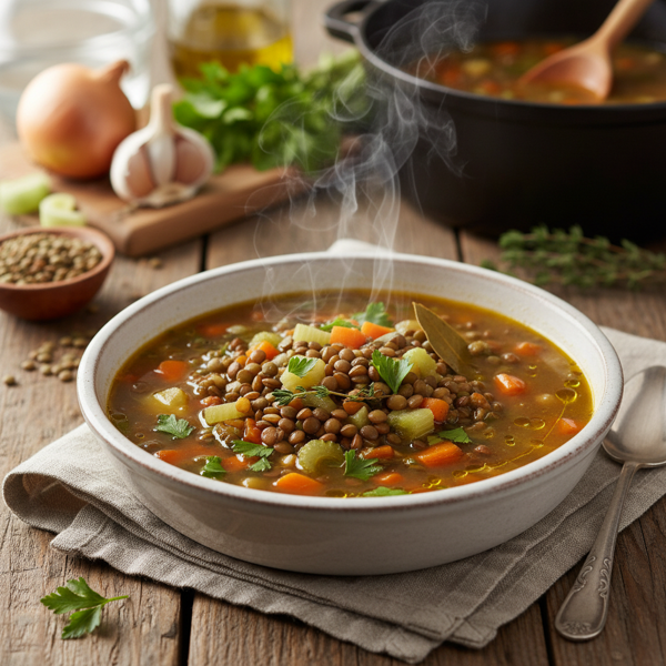 Hearty Vegetable Lentil Stock recipe